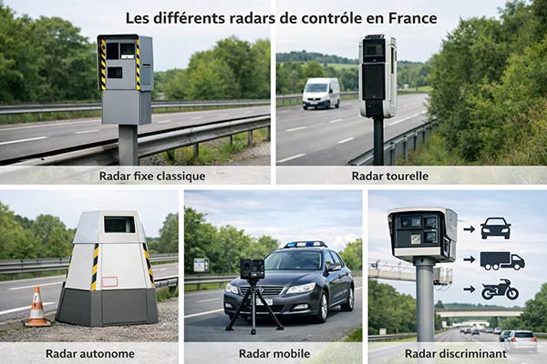 Quels sont les différents types de radars en France ?