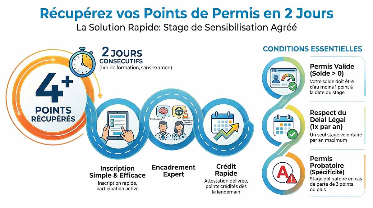 Récupérer 4 Points en 2 Jours.